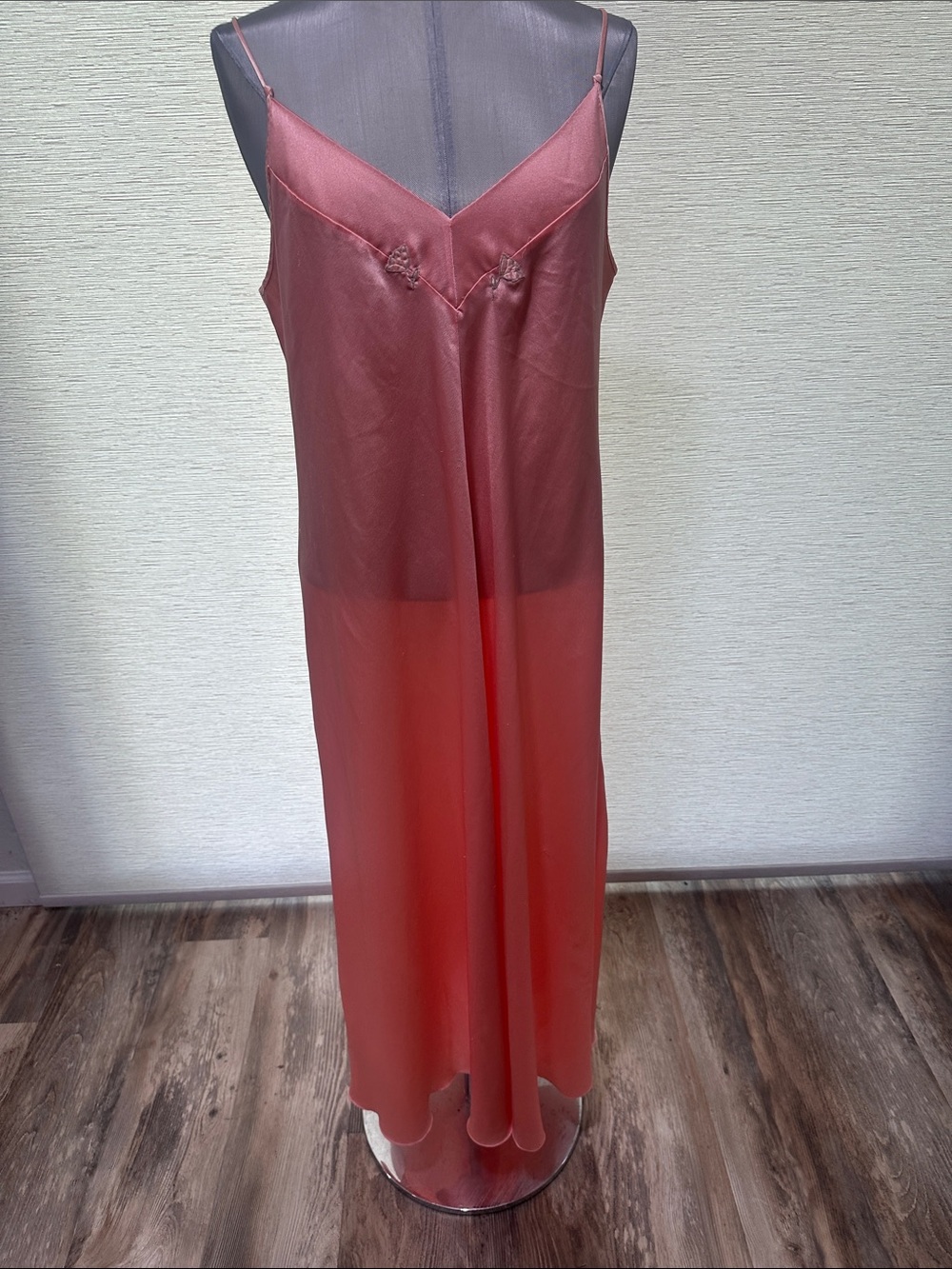 Lucie Ann Chemise Coral-Pink nightgown